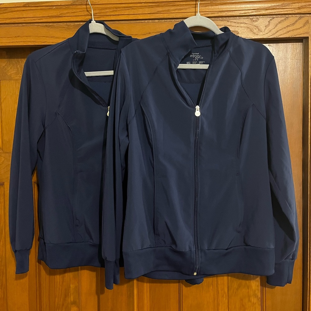 Cherokee Infinity Women’s Scrub Jacket  Size L, Sold together